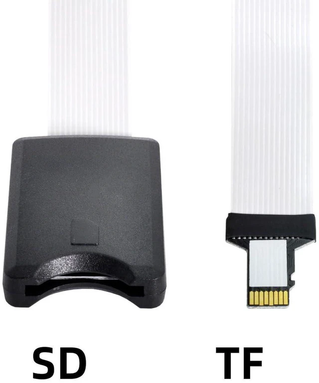 Alt view image 3 of 6 - AJMRTC Micro-SD TF Male to SD Female Extension Soft Flat FPC Cable Extender 25cm, TF Memory Card Flexible Flat Ribbon Cord, Micro SD to SD Card Reader Extension Cable for Camera, GPS, Raspberry Pi
