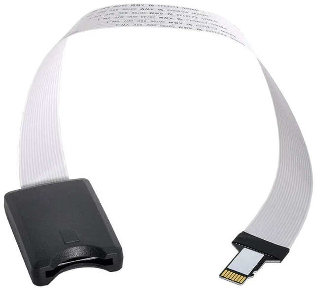 Alt view image 5 of 6 - AJMRTC Micro-SD TF Male to SD Female Extension Soft Flat FPC Cable Extender 25cm, TF Memory Card Flexible Flat Ribbon Cord, Micro SD to SD Card Reader Extension Cable for Camera, GPS, Raspberry Pi