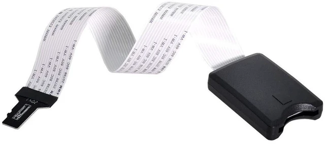 Alt view image 6 of 6 - AJMRTC Micro-SD TF Male to SD Female Extension Soft Flat FPC Cable Extender 25cm, TF Memory Card Flexible Flat Ribbon Cord, Micro SD to SD Card Reader Extension Cable for Camera, GPS, Raspberry Pi