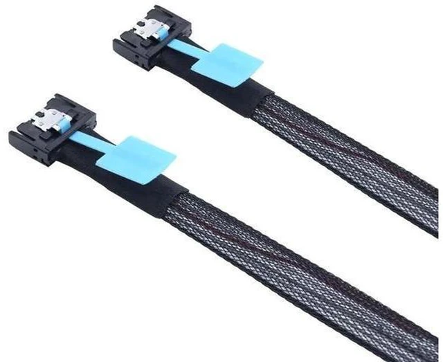 Alt view image 6 of 6 - AJMRTC SFF-8654 4i to MCIO 4i Cable, 30G High-Speed Server Data Interconnect Cord 0.5M, Internal Server Storage Signal Cable for RAID Card, NVMe SSD, Server Backplane, Data Center Storage System