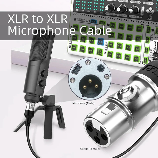 Alt view image 2 of 7 - AJMRTC XLR Cable 6FT 2-Pack 2 Colors, Durable Shielded Balanced XLR Male to XLR Female Microphone Cord with Gold Plated Connectors, XLR Audio Cable for Mic, Mixer, Speaker, Amplifier, Recording Studio