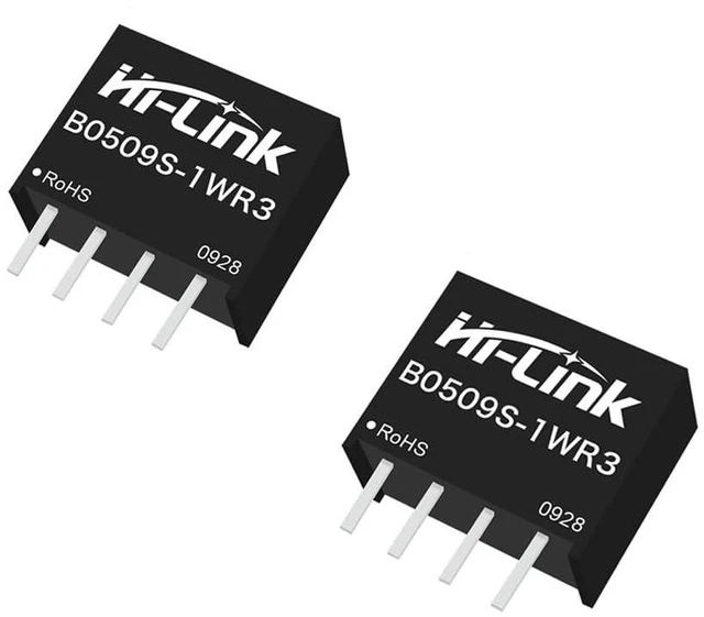 Alt view image 2 of 6 - AJMRTC B0509S-1WR3 1WR3 DC-DC Isolated Power Module 2Pcs, 1W 42mA 1500VDC Isolation Converter with Sustainable Short-Circuit Protection, 5V Input 9V Output Isolation Power Supply for Industrial Circui