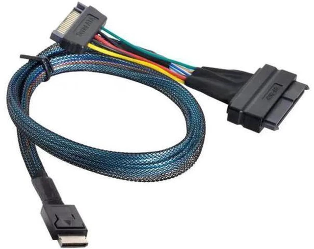 Alt view image 5 of 7 - AJMRTC SFF-8611 to U.2 U.3 SFF-8639 NVMe PCIe SSD Cable, High Speed PCI-Express Internal Interconnect Cord for Motherboard to U.2 / U.3 NVMe SSD, Server Storage Backplane & PC Storage Upgrade