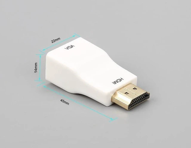 Alt view image 4 of 4 - AJMRTC HDMI to VGA Adapter Converter, 1080P HDMI Male to VGA Female Video Cord, Active Signal Converter for Desktop Computer, Laptop, Monitor, Projector, Old VGA Display Devices