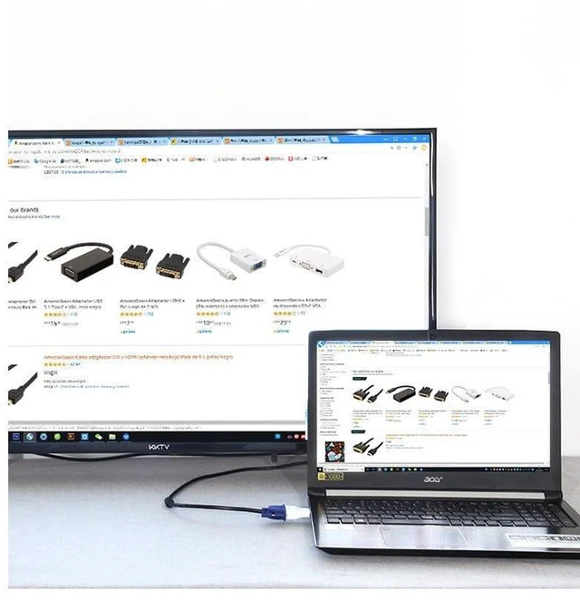 Alt view image 3 of 4 - AJMRTC HDMI to VGA Adapter Converter, 1080P HDMI Male to VGA Female Video Cord, Active Signal Converter for Desktop Computer, Laptop, Monitor, Projector, Old VGA Display Devices