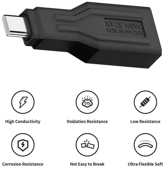 Alt view image 4 of 7 - AJMRTC XT60 Male Input to Type-C Male Output Fast Charging Adapter, SC100 Protocol Power Converter for RC Lipo Battery, Quadcopter, Laptop, Smartphone, Portable Outdoor Power Supply