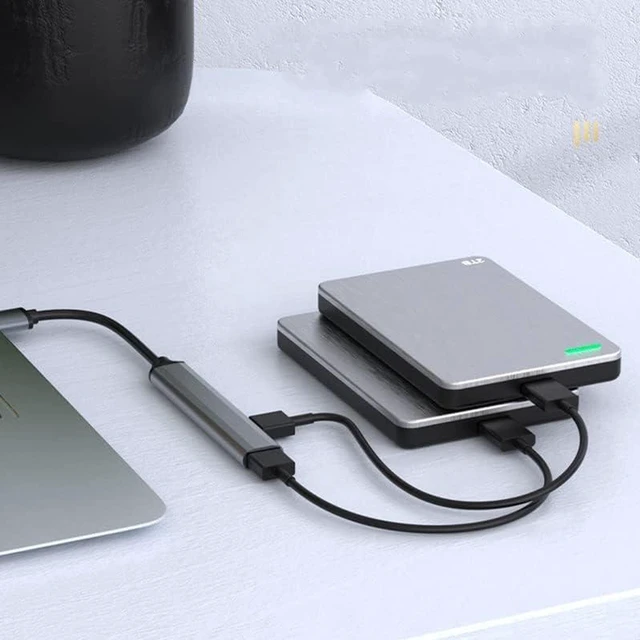 Alt view image 2 of 6 - AJMRTC USB C Hub 4 Port, Type C to USB A Adapter with 1 USB 3.0 & 3 USB 2.0 Ports, 5Gbps High Speed USB Splitter OTG Multiport Dock for MacBook, Laptop, Tablet, Phone, USB Flash Drive, Mouse Keyboard