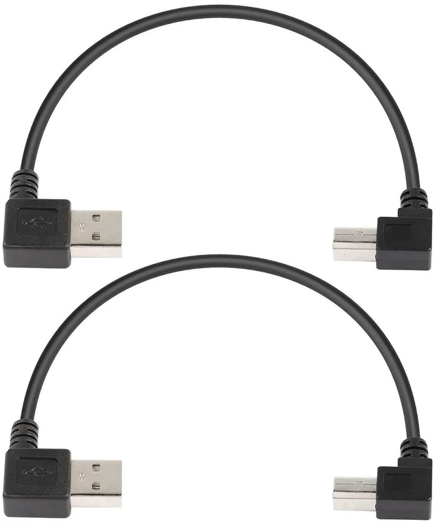 Alt view image 6 of 6 - AJMRTC 90 Degree Left Angle USB Printer Scanner Cable 1ft, USB 2.0 Type A Male to Type B Male Cord, High Speed Data Transfer Wire for HP Canon Epson Brother Printer, Scanner, MIDI Controller, Digital