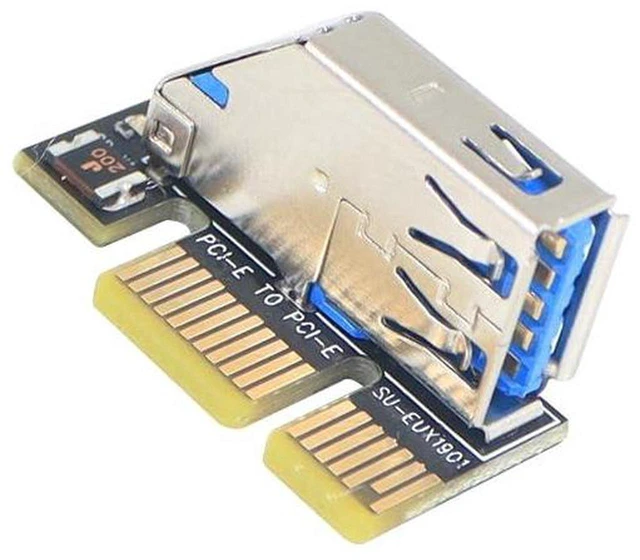 Alt view image 7 of 7 - AJMRTC PCI Express X1 to X4 USB 3.0 PCIE Riser Card, PCI-E SATA Expansion Adapter Raiser Extender, USB3.0 PCIe Riser Card for Mining, Desktop PC, Expand PCIe Slots and SATA Interface