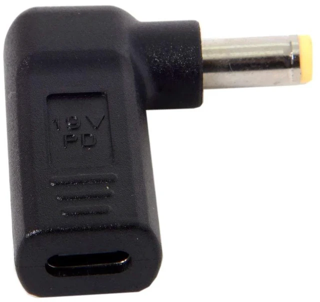 Alt view image 2 of 7 - AJMRTC USB C to DC 5.5x2.5MM 90 Degree Angled PD 65W 20V Power Adapter, Type-C PD Trigger Cable Fast Charging Converter for Laptop, DC 5.5*2.5mm Barrel Jack Power Supply Connector