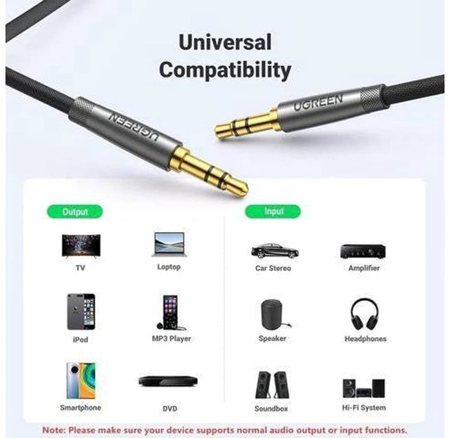 Alt view image 6 of 7 - AJMRTC 3.5mm Male to Male Stereo AUX Audio Cable, Nylon Braided Hi-Fi Sound Aux Cord, Gold Plated TRS Auxiliary Wire for Car Stereo, Speaker, Laptop, Tablet, Phone, MP3 Player, Headphone