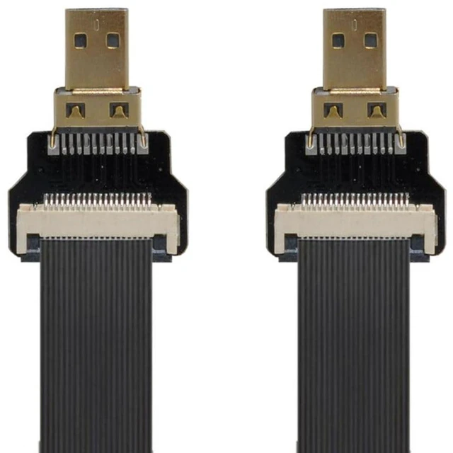 Alt view image 4 of 6 - AJMRTC 0.5M Micro HDMI Male to Male FPC Flat Extension Cable, 1080P Flexible Thin Micro-HDMI Cord for FPV HDTV Multicopter, Drone Aerial Photography, Low Profile High Definition Video Transmission