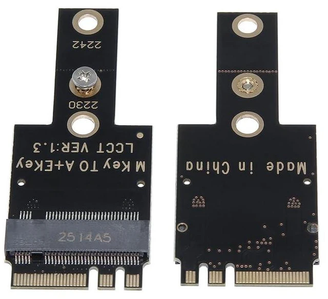 Alt view image 6 of 6 - AJMRTC M.2 A+E Key to M.2 NGFF SSD Adapter, Convert Wireless LAN Wi-Fi A+E Key Slot to NVMe SSD Slot, Support 2230 2242 Size SSD, M2 Wi-Fi Slot to 2242 NVMe Solid State Drive Converter
