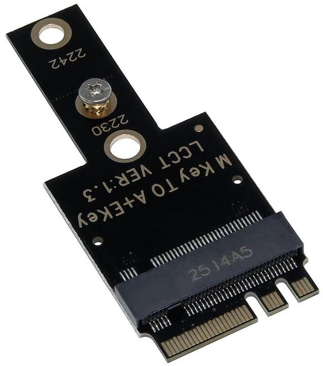Alt view image 3 of 6 - AJMRTC M.2 A+E Key to M.2 NGFF SSD Adapter, Convert Wireless LAN Wi-Fi A+E Key Slot to NVMe SSD Slot, Support 2230 2242 Size SSD, M2 Wi-Fi Slot to 2242 NVMe Solid State Drive Converter
