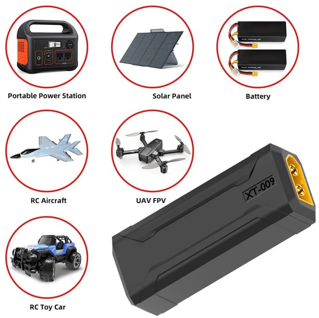 Alt view image 3 of 7 - AJMRTC XT60 to XT60 Adapter, XT60 Male to XT60 Male Bidirectional Charging Connector Converter, RC Gender Changer for Aircraft Model, Car Model, Remote Control Toy, Lipo Battery and Battery Charger