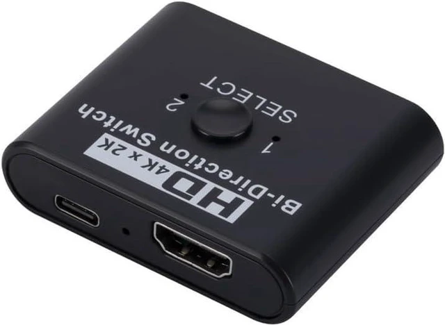 Alt view image 5 of 5 - AJMRTC 4K Bi-Directional HDMI 2.0 Switch Splitter, 2x1 / 1x2 HDMI Signal Switcher, 4K@60Hz Bidirectional Video Converter for Monitor, TV, Game Console, PC Display