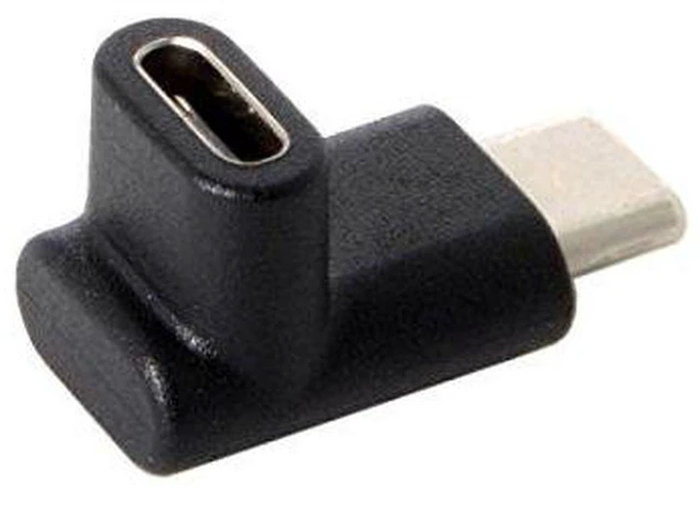 Alt view image 6 of 7 - AJMRTC USB 3.1 Type-C Male to Female 90 Degree Up Down Angled Extension Adapter, USB C Pass Through Connector for Laptop, Tablet, Mobile Phone, Cable Strain Relief