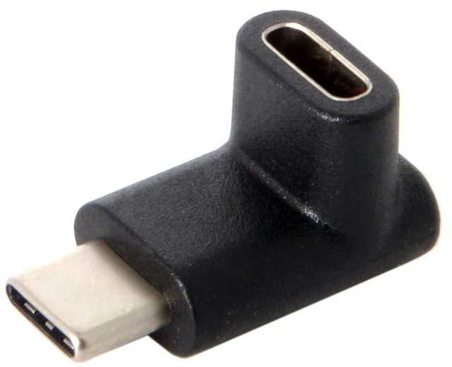 Alt view image 4 of 7 - AJMRTC USB 3.1 Type-C Male to Female 90 Degree Up Down Angled Extension Adapter, USB C Pass Through Connector for Laptop, Tablet, Mobile Phone, Cable Strain Relief
