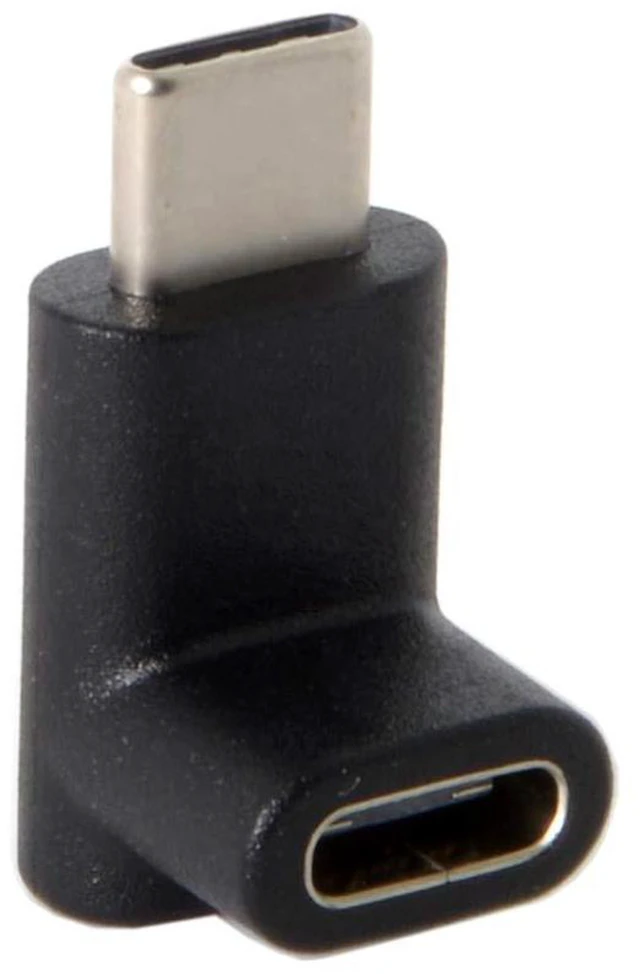 Alt view image 2 of 7 - AJMRTC USB 3.1 Type-C Male to Female 90 Degree Up Down Angled Extension Adapter, USB C Pass Through Connector for Laptop, Tablet, Mobile Phone, Cable Strain Relief