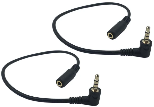 Main image of AJMRTC 1Ft 3.5mm 4 Pole TRRS Male to 3 Pole TRS Female Gold Plated Stereo Audio Cable, Headset Extension Aux Cord for Smartphone, Headphone, Speaker, Portable Audio Device