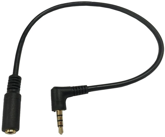 Alt view image 3 of 6 - AJMRTC 1Ft 3.5mm 4 Pole TRRS Male to 3 Pole TRS Female Gold Plated Stereo Audio Cable, Headset Extension Aux Cord for Smartphone, Headphone, Speaker, Portable Audio Device