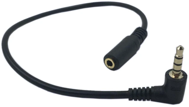 Alt view image 6 of 6 - AJMRTC 1Ft 3.5mm 4 Pole TRRS Male to 3 Pole TRS Female Gold Plated Stereo Audio Cable, Headset Extension Aux Cord for Smartphone, Headphone, Speaker, Portable Audio Device