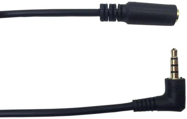 Alt view image 4 of 6 - AJMRTC 1Ft 3.5mm 4 Pole TRRS Male to 3 Pole TRS Female Gold Plated Stereo Audio Cable, Headset Extension Aux Cord for Smartphone, Headphone, Speaker, Portable Audio Device