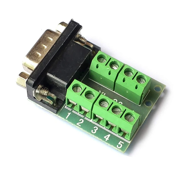 Alt view image 2 of 4 - AJMRTC 2Pcs DB9 Male RS232 to Terminal Block Adapter, DB9 Serial Port to Screw Terminal Connector Converter for PLC, Industrial Controller, Serial Communication Wiring