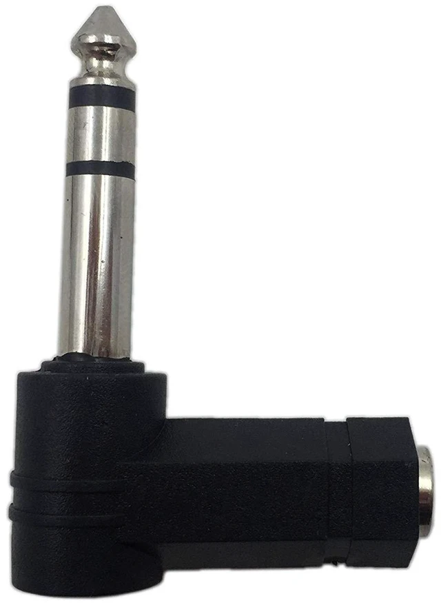 Alt view image 4 of 7 - AJMRTC Right Angle 1/4 Male to 1/8 Female Audio Adapter, 90 Degree 6.35mm 3-Pole TRS Male to 3.5mm Female Stereo Jack Converter for Mixer, Amp, Guitar, Headphone, Audio Recording, 1 Piece