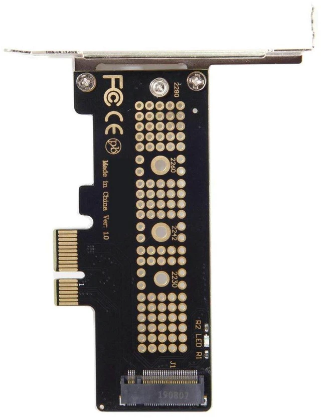 Main image of AJMRTC Low Profile PCI-E 3.0 x4 to M.2 NGFF M-Key SSD Adapter Card, NVMe & AHCI PCI Express Expansion Card, Supports 2230 2242 2260 2280 M.2 SSD for SFF Small Form Factor Desktop PC