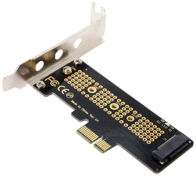 Alt view image 5 of 7 - AJMRTC Low Profile PCI-E 3.0 x4 to M.2 NGFF M-Key SSD Adapter Card, NVMe & AHCI PCI Express Expansion Card, Supports 2230 2242 2260 2280 M.2 SSD for SFF Small Form Factor Desktop PC