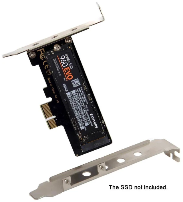 Alt view image 6 of 7 - AJMRTC Low Profile PCI-E 3.0 x4 to M.2 NGFF M-Key SSD Adapter Card, NVMe & AHCI PCI Express Expansion Card, Supports 2230 2242 2260 2280 M.2 SSD for SFF Small Form Factor Desktop PC