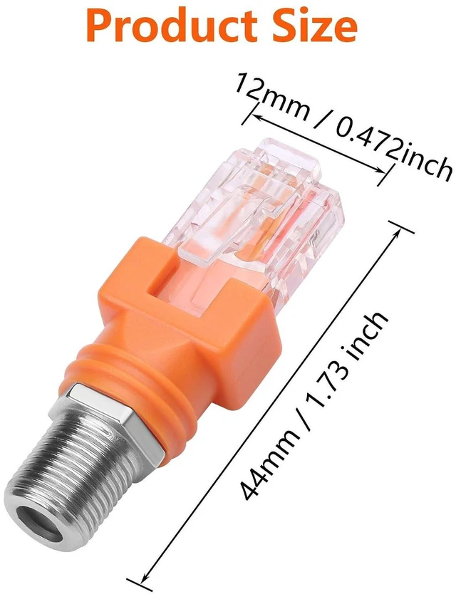 Alt view image 6 of 7 - AJMRTC 4 Pack F Female to RJ45 Male Adapter, RF F-Type Coaxial to RJ45 Ethernet Converter Coupler, F to RJ45 Connector for CCTV, Coax Network, Video Signal Transmission Project