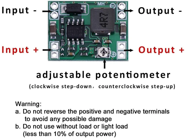 Alt view image 2 of 6 - AJMRTC 5Pcs MP1584EN DC-DC Buck Converter Module, 3A Mini Adjustable Step Down Power Board, Input 24V, Output 3V-12V Adjustable Voltage Regulator for DIY Electronics, Arduino, LED Projects