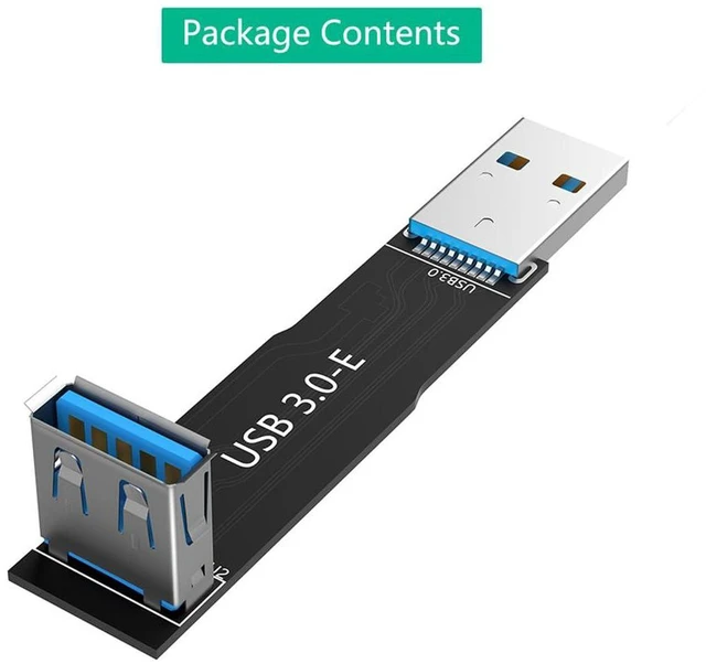 Alt view image 7 of 7 - AJMRTC USB 3.0 Type E 9Pin Internal Adapter Card, Male to Female Header Extension Card, Backward Compatible with USB 2.0 and USB 1.1, Motherboard Internal USB Header Extender for PC Chassis Front Pane