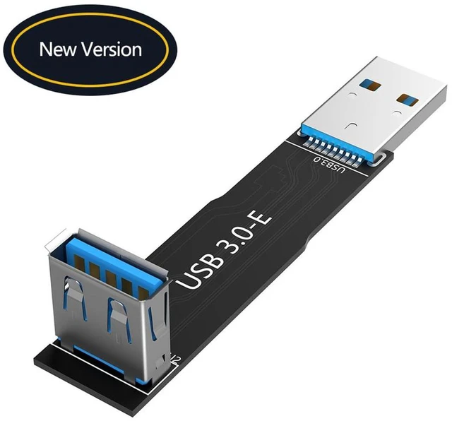 Alt view image 2 of 7 - AJMRTC USB 3.0 Type E 9Pin Internal Adapter Card, Male to Female Header Extension Card, Backward Compatible with USB 2.0 and USB 1.1, Motherboard Internal USB Header Extender for PC Chassis Front Pane