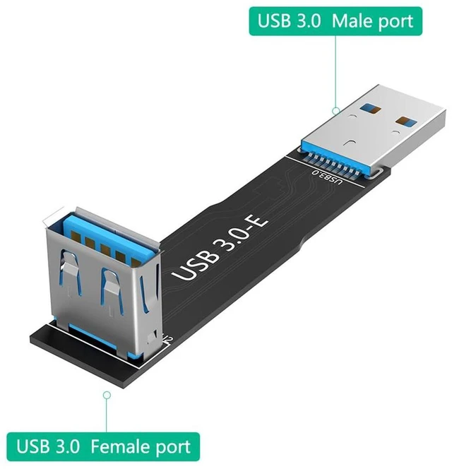 Alt view image 6 of 7 - AJMRTC USB 3.0 Type E 9Pin Internal Adapter Card, Male to Female Header Extension Card, Backward Compatible with USB 2.0 and USB 1.1, Motherboard Internal USB Header Extender for PC Chassis Front Pane