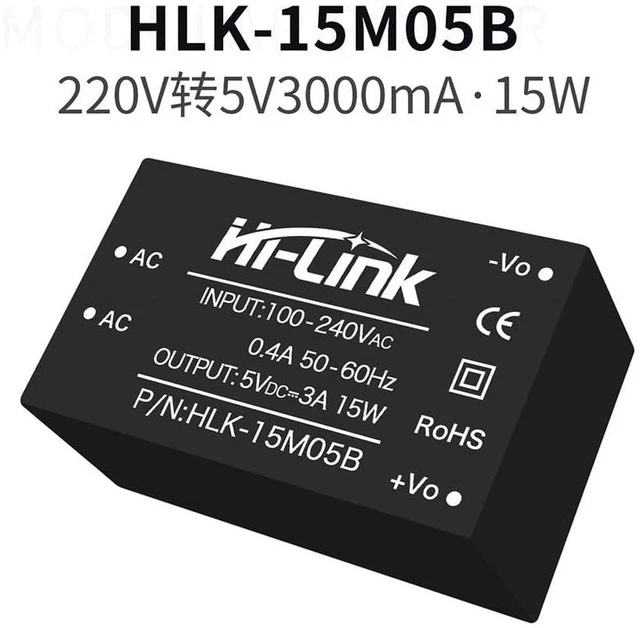 Alt view image 5 of 7 - AJMRTC HLK-15W AC-DC Isolated Step-Down Power Module HLK-15M15B, 220V Input Isolated Power Supply, Low Noise & Low Power Consumption Converter Board for Medical Equipment, Industrial Control System