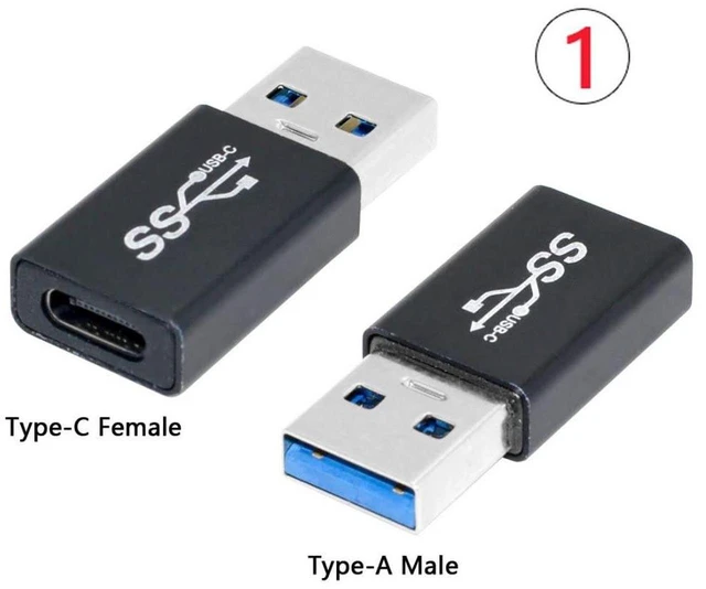 Alt view image 2 of 7 - AJMRTC 4 Pack USB 3.0 Male to USB C Female Adapter, 10Gbps OTG Converter, USB 3.1 Gen2 Data Transfer & Fast Charging Connector for Laptop, Phone, Tablet, Flash Drive