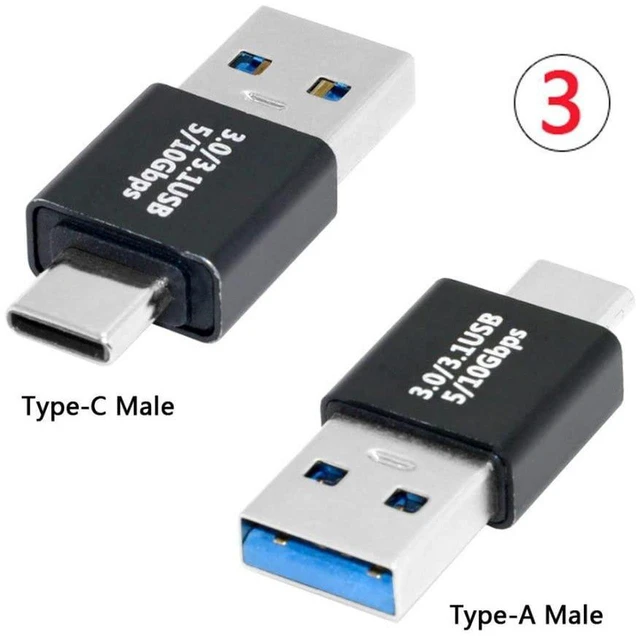 Alt view image 3 of 7 - AJMRTC 4 Pack USB 3.0 Male to USB C Female Adapter, 10Gbps OTG Converter, USB 3.1 Gen2 Data Transfer & Fast Charging Connector for Laptop, Phone, Tablet, Flash Drive
