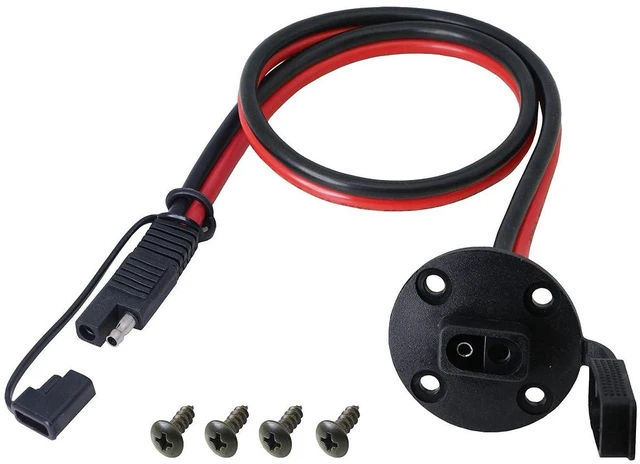 Main image of AJMRTC 60cm 10AWG SAE to SAE 2 Pin Quick Disconnect Cable with Dust Cap, Heavy Gauge SAE Power Extension Cord for Automotive, Solar Panel, RV, Battery Charger