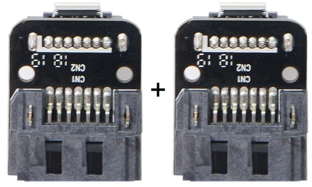 Alt view image 3 of 7 - AJMRTC 90 Degree SATA 7Pin Female to 7Pin Male Adapter, Right Angle 6Gbps SATA Data Converter for Desktop Motherboard, SSD, HDD, Hard Drive Cable Management