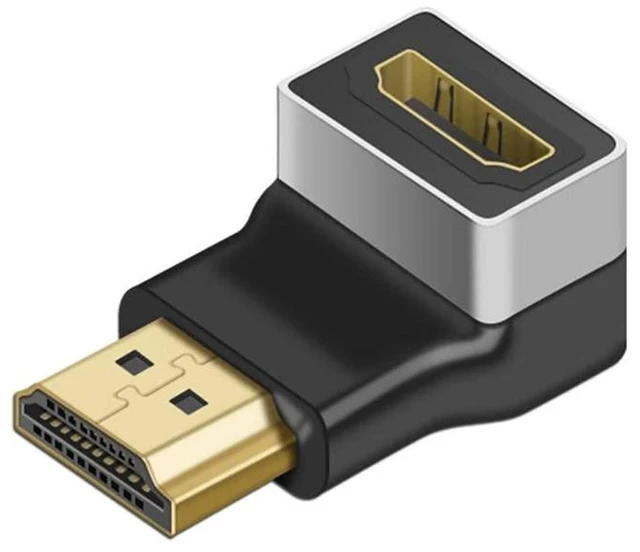 Main image of AJMRTC 2 Pack HDMI Male to Female Cubic Bend Adapter, Fully Shielded HDMI Extension Connector, Supports 4K 8K High Definition Signal for HDTV, Monitor, Projector, Graphics Card