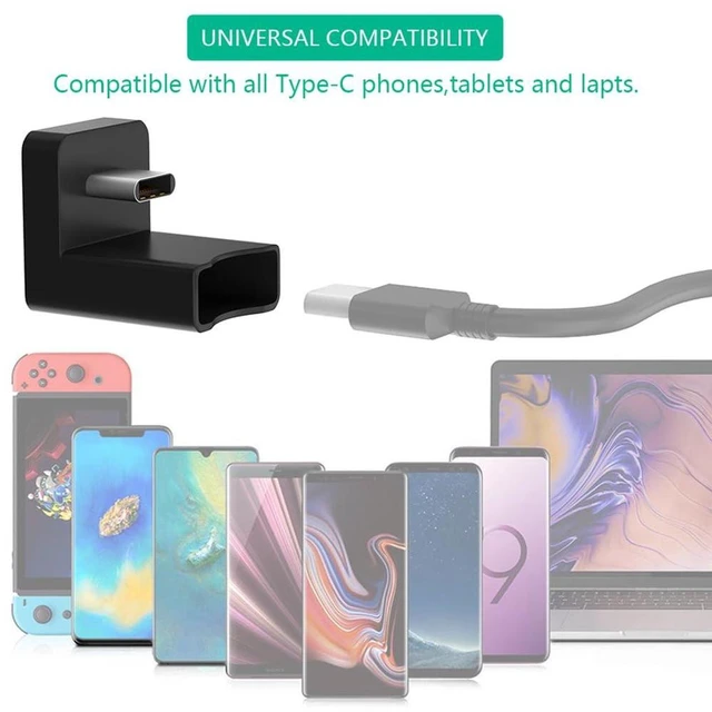 Alt view image 4 of 7 - AJMRTC 90 Degree USB-C Male to Female Right Angle Adapter, USB 3.1 Gen2 Extension Connector, 10Gbps Data Transfer & Charging Converter for Laptop, Tablet, Smartphone, Docking Station (1 Piece)