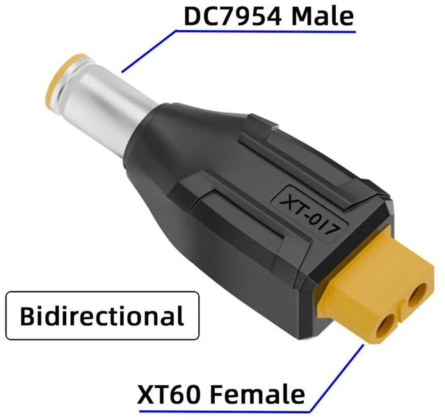 Alt view image 5 of 7 - AJMRTC XT60 Female to DC 7.9x5.4mm Male Adapter, SC100 Protocol Fast Charging Connector for RC Lipo Battery, Quadcopter, Multicopter, Aeromodelling