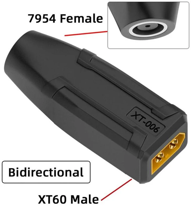 Alt view image 5 of 7 - AJMRTC XT60 Male to DC 7.9x5.4mm Female Adapter, SC100 Protocol Fast Charging Connector for RC Lipo Battery, Quadcopter, Multicopter, Aeromodelling