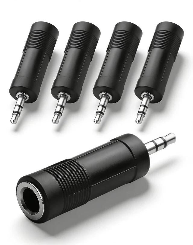 Main image of AJMRTC 3.5mm 3-Pole Male to 6.35mm 1/4 Inch Female Audio Adapter, 6.5mm Jack Converter for Guitar, Mixer, Amplifier, Headphone, Speaker