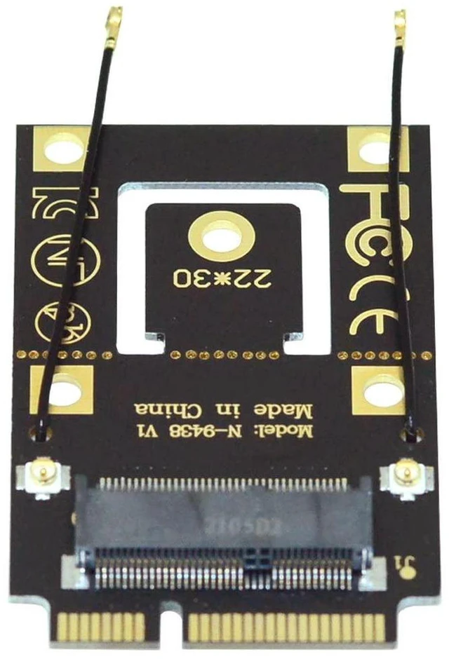 Main image of AJMRTC NGFF M.2 Key-A to Mini PCI-E PCI Express Converter Adapter, Wireless WiFi Network Card Adapter, Compatible with 9260, 8265, 7260 AC WiFi Card for Laptop Desktop WiFi Upgrade