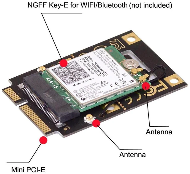 Alt view image 7 of 7 - AJMRTC NGFF M.2 Key-A to Mini PCI-E PCI Express Converter Adapter, Wireless WiFi Network Card Adapter, Compatible with 9260, 8265, 7260 AC WiFi Card for Laptop Desktop WiFi Upgrade