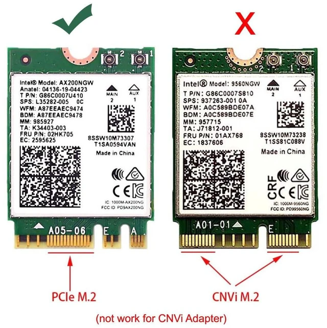 Alt view image 4 of 7 - AJMRTC NGFF M.2 Key-A to Mini PCI-E PCI Express Converter Adapter, Wireless WiFi Network Card Adapter, Compatible with 9260, 8265, 7260 AC WiFi Card for Laptop Desktop WiFi Upgrade